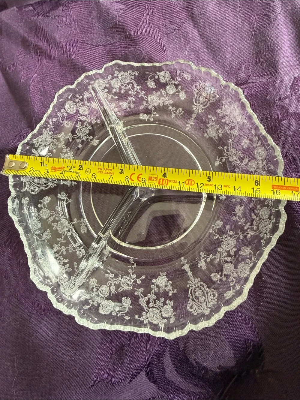 Cambridge ROSE POINT CRYSTAL *6 1/2